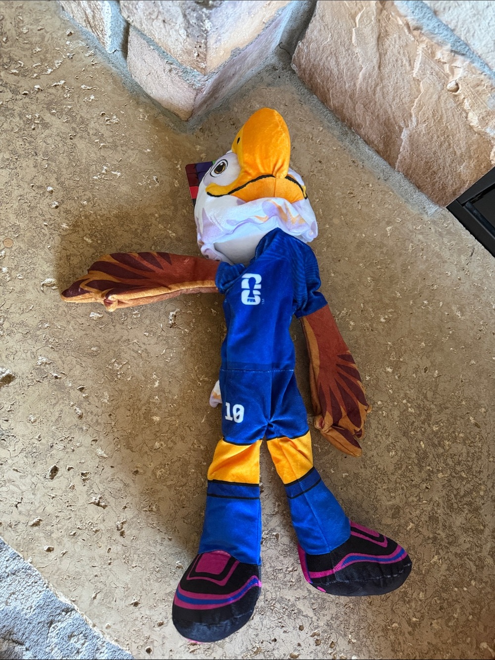 FIFA Clutch Mascot Flat Fetcher Squeaky Dog Toy 19 inches